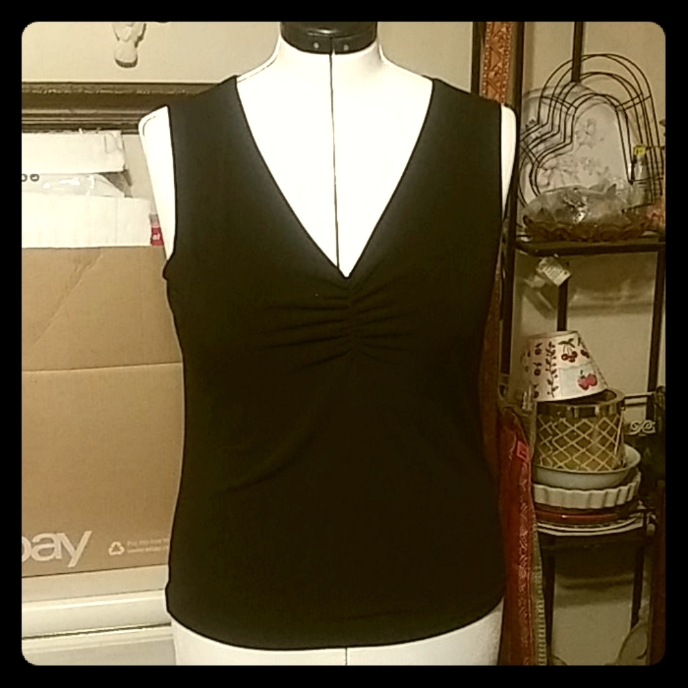 Lightweight, v-neck sleeveless top.